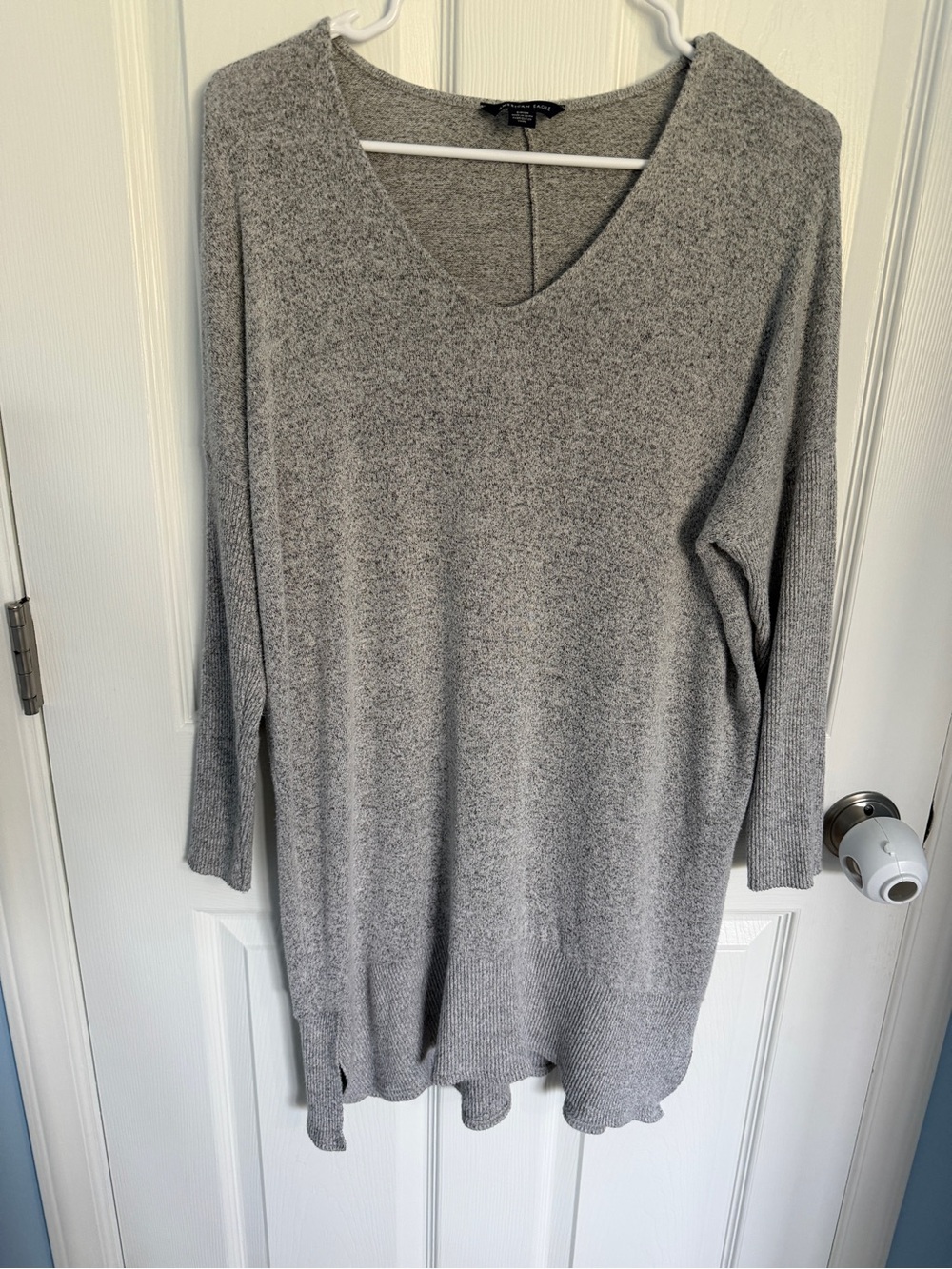 American Eagle Gray Heathered Sweater Dress